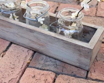 Rustic Centerpiece Box, Planter Box, Wooden Box, Fixer Upper Decor, Farmhouse Decor