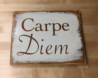 Carpe diem sign | Etsy