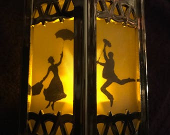 Mary Poppins - Battery-Operated Plastic Mini Lanterns (Gold)