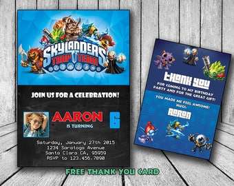 Skylanders Invitation, Skylanders Invite, Skylanders Birthday, Skylanders Party, Skylanders Party, Bithday Invitation, MLP