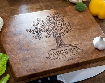 End Grain Cutting Board Custom Wedding Gift Custom End Grain Butcher Block Chopping Block Housewarming Anniversary Gift Butcher Block