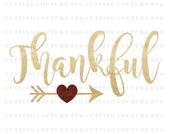 Thanksgiving Svg Cutting File Thankful Svg Fall Svg Cutting File Silhouette Cutting File Cricut Cutting File SVG DXF PNG Files Included