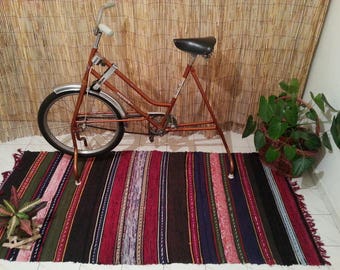 Rustic rug-Rag rug-Kitchen rug-Boucherouite Rug-Style-Turkish kilim rug-Small rug-Cheap rugs-Tapis-Teppich-Alfombra-Vintage-Area Rug 5x7