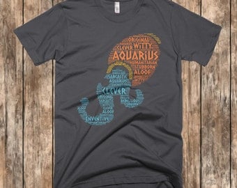 Aquarius Shirt, February Shirts, January Birthday Shirts, February Birthday, Zodiac Tee, Zodiac Shirt, Aquarius Zodiac, Aquarius Gifts