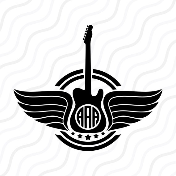 Download Guitar SVG Guitar Music SVGGuitar Monogram SVG Cut table