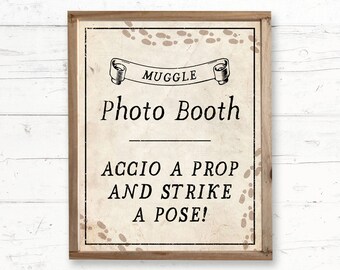 Harry Potter Photo Booth Printable Bridal Shower, Baby Shower and Birthday Sign, Instant Download Printable 8x10 Sign