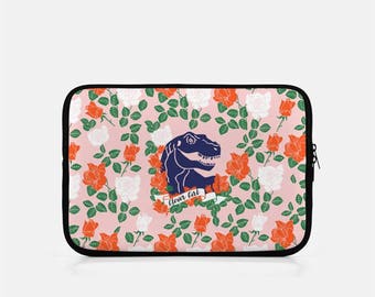 Dinosaur iPad Sleeve, iPad Mini Sleeve, Clever Girl iPad Sleeve, Pink iPad Sleeve, iPad Cover, eReader, Kindle Sleeve, Dinosaur Tablet,