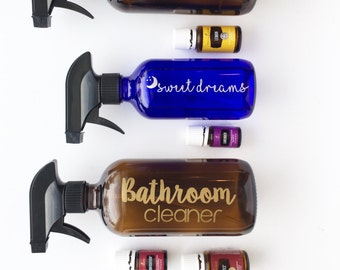 Essential Oil Spray Bottle Labels - LABELS ONLY -