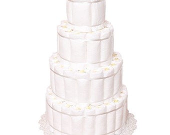 UnDecorated Diaper Cake DIY 4 layer/tier