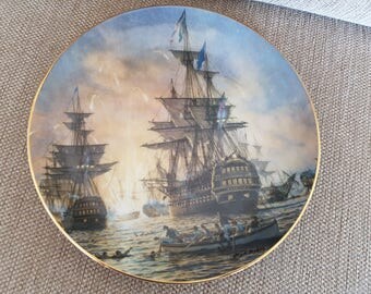 Great British sea battles plate by Mark Myers