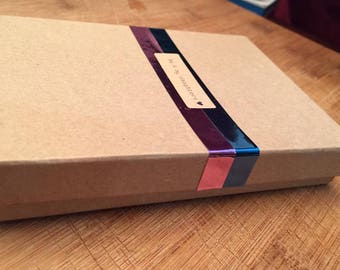 ADD box, Jewelry box,Boxes filled with cotton 5 1/4 x 3 3/4 x 7/8