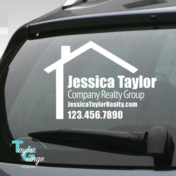 Real Estate Agent Car Decal Custom Realty Decal Realty