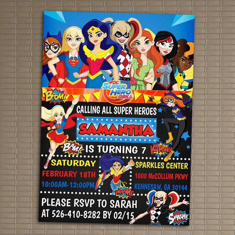 Dc Superhero Invitations 4