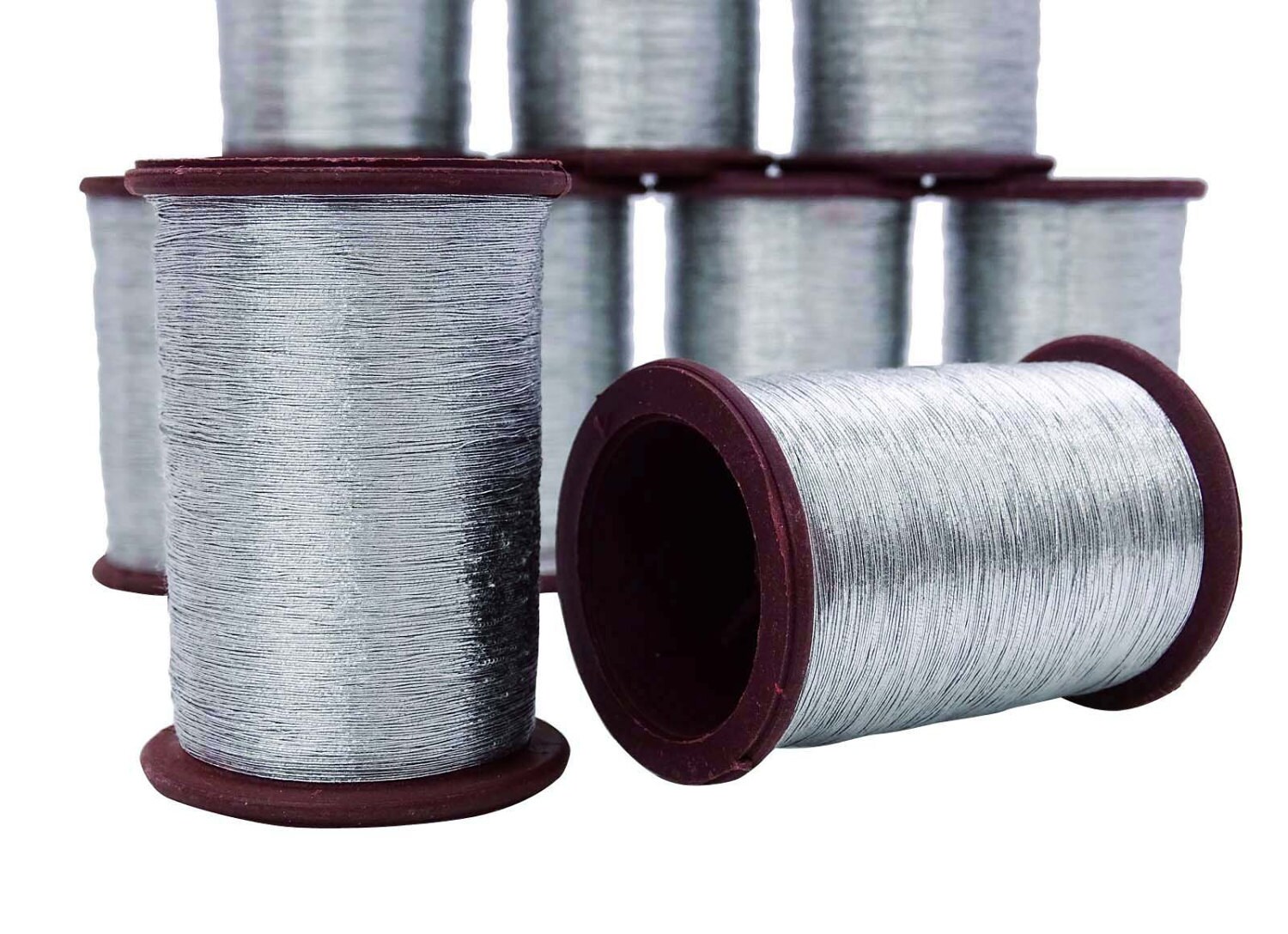 Silver Thread, 10 Pcs Silk Embroidery Thread, Machine Embroidery Thread