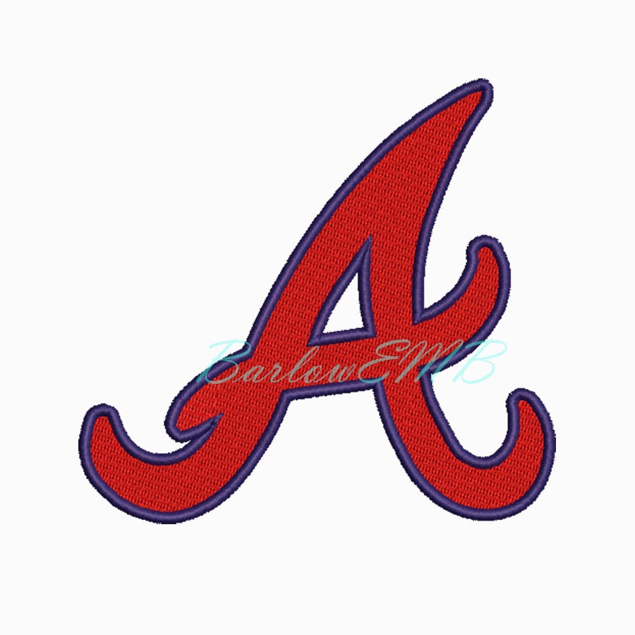 8 Size Atlanta Braves Logo Embroidery Designs Instant Download