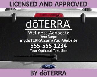 doTERRA Custom Vehicle Decal - Single Color - Approved Licensed Product!