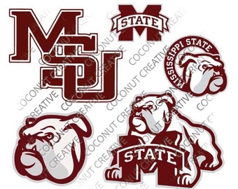 Mississippi State Bulldogs svg dfx jpg jpeg eps layered cut cutting files cricut silhouette die cut decal vinyl