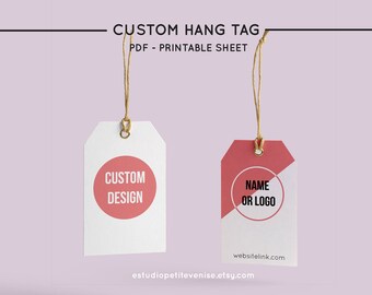 Custom Hang Tags, Custom Clothing Labels, Custom Price Tag, Labels, Printable, Custom Gift Tags, Shop Tags