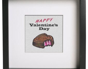Valentine's Day Chocolate, Cross Stitch Pattern