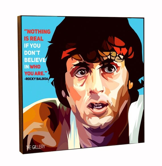 Rocky Balboa Pop Art Print Poster Canvas Quote Gift with