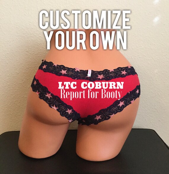 Personalized Victoria's Secret Patriotic Panty, Red Panties, Custom Panties