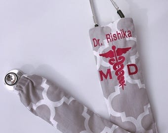 Personalised Stethoscope Cover , Gift for a Nurse, RN, EMT, Doctor, Medical Assistant, Stethoscope ID, Doctors gift,