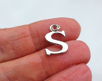 One Letter S, Alphabet Charm, S, Letter S