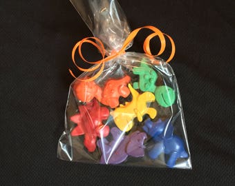 Dinosaur Crayons Party Favors (10-25 bags)- Dinosaur birthday-