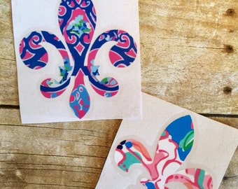 fleur de lis decal / lilly decal / mardi gras/ louisiana / fleur de lis sticker/ yeti cup decal