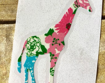 Giraffe decal / giraffe sticker / car decal / yeti decal / laptop decal / giraffe lilly decal / Lilly pulitzer decal / vinyl decal