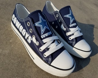 Dallas Cowboys shoes Cowboys sneakers Cowboys tennis shoes Holiday gifts Custom canvas shoes