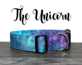 Unicorn Dog Collar, Cute Dog Collars, Collars for Dogs, Tie Dye Collar, Collar for Girl Dog, Girl Dog Collars, Watercolor Collar for Dogs