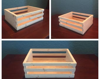 small wooden crate, wooden gift crate, small crate, small storage crate, wood crate, wood gift, wood storage box, decorative box