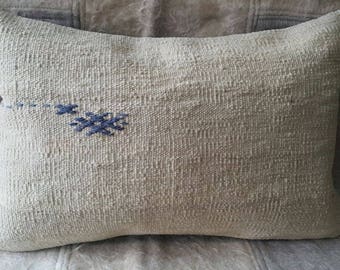 Kilim Pillow 16x24 inches Anatolian Hand Made Naturel Lumbar Kilim Pillow Decorative Hand Made Kilim Anatolian Pillow Cover Home Decor