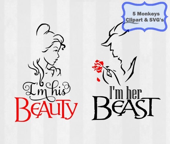 Download Beauty and the Beast SVG Beauty and the Beast Clip Art