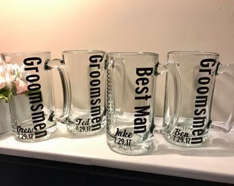 Personalized Groomsmen Mug; Custom Mug; Bridal Party Gift