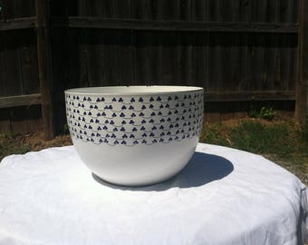 Vintage 1960's by Kaj Frank - Blue and White Clover Bowl -Finel Arabia Finland