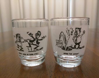 Vintage 1950's Shot Glasses Barware