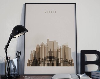 Manila Art Manila Watercolor Manila Wall Art Manila Multicolor Manila Print Manila Wall Decor Manila Poster Manila Home Decor Manila Photo