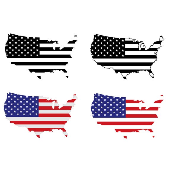 American Flag USA Graphics SVG Dxf EPS Png Cdr Ai Pdf Vector