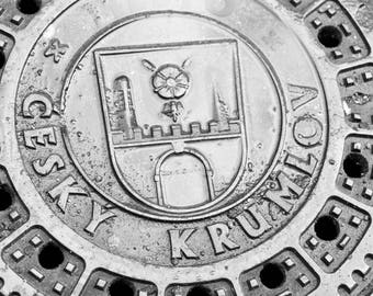 Industrial Digital Prints, Czech Republic Photography, Cesky Krumlov, Gallery Wall, Europe Wall Art, Travel, Home Decor