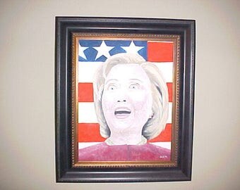 Hillary Clinton oil painting