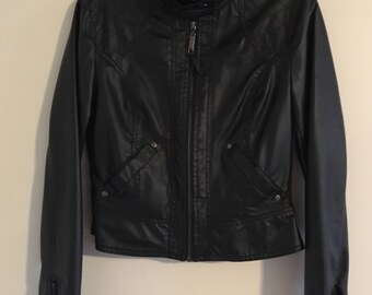 Faux leather jacket | Etsy