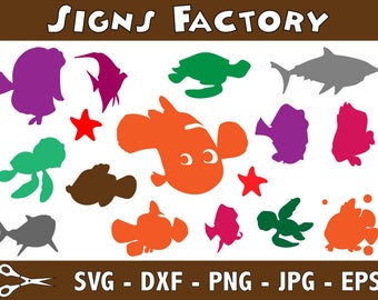 Finding Nemo svg, Dory SVG, svg cutting file - Silhouette - finding nemo - finding dory - SVG DXF Png Eps Jpg files - Digital Cut Files