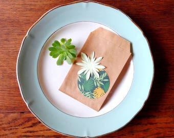 bag gift, wedding plant, green plant decoration, brand place, green labels, wedding, wedding botanical labels