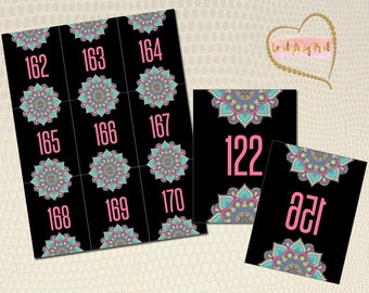Live Sale Number Cards, Leafy Cards, Numbers 001 - 200, Reverse Numbers, 8.5"x11" Sheets, Home Office Approved, Live Sale Numbers, LLR