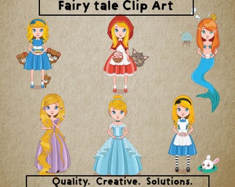 Fairy Tale Clip Art,Disney Princess Clip Art,Disney Princess SVG,Fairy tale SVG,Fairy tale png,300 ppi,Instant Download,Printable
