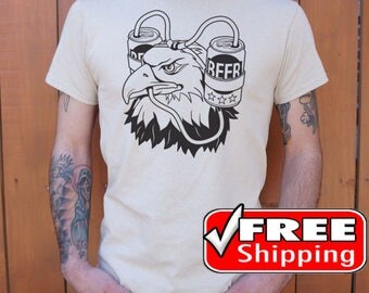 Eagle shirts, beer shirt, bird shirt, animal shirt, drinking shirt, cool, free shipping worldwide, new, for men and women, size s, m, l, xl
