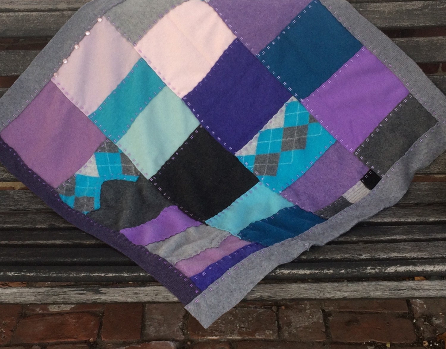 cashmere quilt . Cashmere Baby Quilt . baby blanket