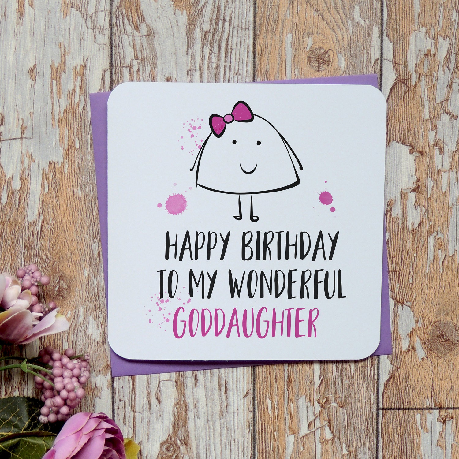 happy birthday to my wonderful goddaughter card uk seller